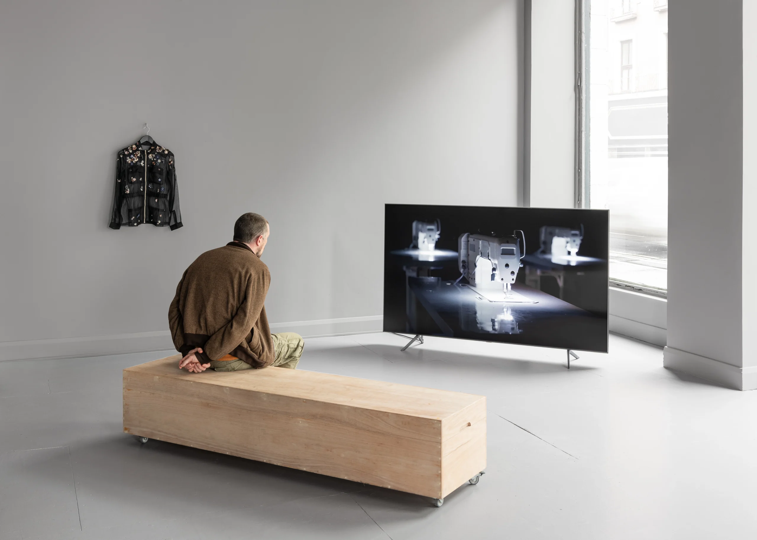 Anthony O'Connor Install shot of The Red Thread Film in Ormston house 
